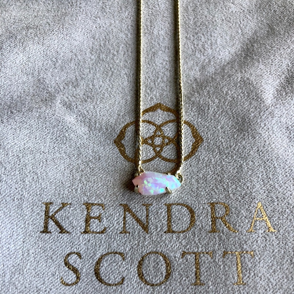 New Kendra Scott Jayde Necklace Gold&White Opal!